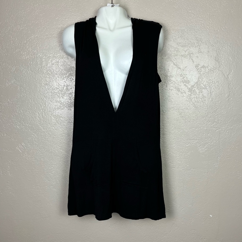 5 for $30 Coverme women swim sleeveless hoodie black coverups size M